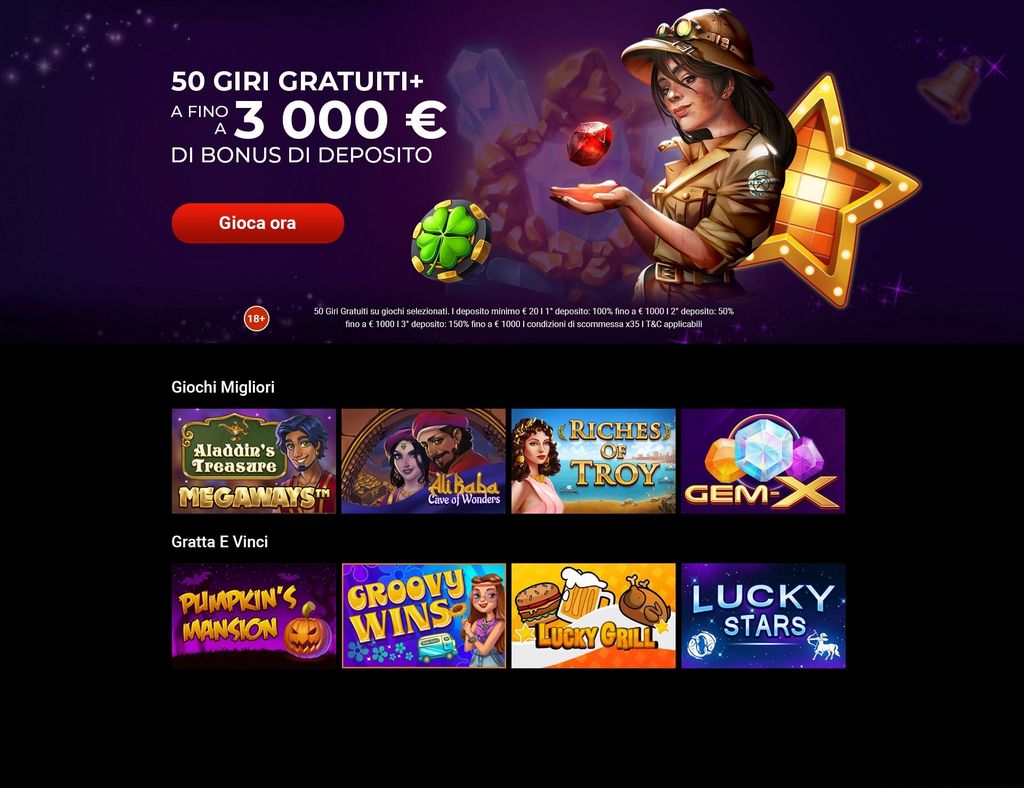 Premio Gratowin Casino - 300% fino a 3.000 EUR + 50 Giri Gratis